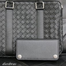 画像8: 長財布 クロス トラッカーウォレット シルバー925製 コンチョ 十字架 レザーウォレット 革財布 本革 レザー シュリンクレザー かぶせ財布 ウォレット ハンドメイド 牛革 レディース おしゃれ スリム メンズ長財布  男性 女性 メンズ財布 ファスナー カード収納 大容量 (8)