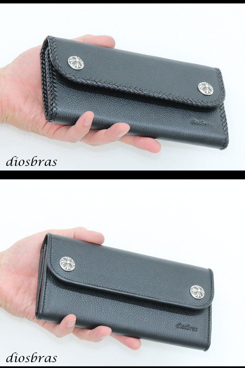 画像7: 長財布 クロス トラッカーウォレット シルバー925製 コンチョ 十字架 レザーウォレット 革財布 本革 レザー シュリンクレザー かぶせ財布 ウォレット ハンドメイド 牛革 レディース おしゃれ スリム メンズ長財布  男性 女性 メンズ財布 ファスナー カード収納 大容量 (7)