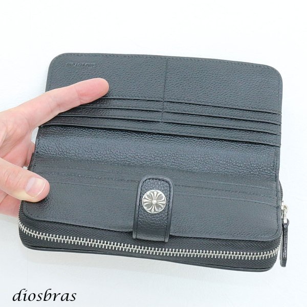 画像9: 長財布 クロス トラッカーウォレット シルバー925製 コンチョ 十字架 レザーウォレット 革財布 本革 レザー シュリンクレザー かぶせ財布 ウォレット ハンドメイド 牛革 レディース おしゃれ スリム メンズ長財布  男性 女性 メンズ財布 ファスナー カード収納 大容量