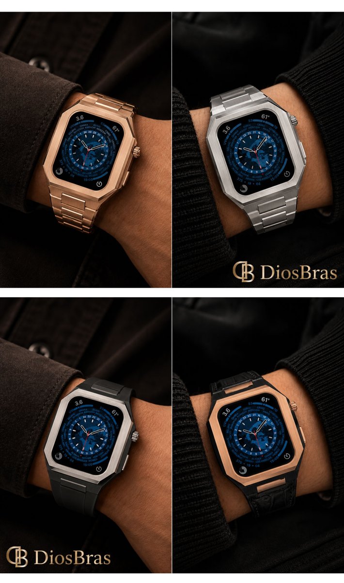 画像13: apple watch アップルウォッチ  バンド ステンレス ケース　カバー 一体型 バンド ラバー 高級ベルト ケースバンド メンズ ベルト ステンレス 44mm 40mm 41mm 45mm 一体型 おしゃれ 腕時計 プレゼント クロコダイル レザーストラップ  Series4/5/6/7/8/9/10/SE (13)