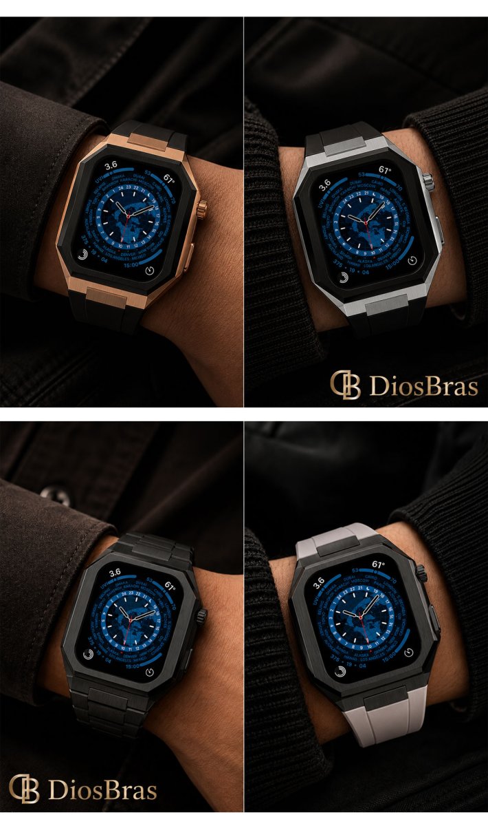 画像26: apple watch アップルウォッチ  バンド ステンレス ケース　カバー 一体型 バンド ラバー 高級ベルト ケースバンド メンズ ベルト ステンレス 44mm 40mm 41mm 45mm 一体型 おしゃれ 腕時計 プレゼント クロコダイル レザーストラップ  Series4/5/6/7/8/9/10/SE (26)