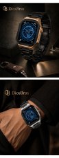 画像27: apple watch アップルウォッチ  バンド ステンレス ケース　カバー 一体型 バンド ラバー 高級ベルト ケースバンド メンズ ベルト ステンレス 44mm 40mm 41mm 45mm 一体型 おしゃれ 腕時計 プレゼント クロコダイル レザーストラップ  Series4/5/6/7/8/9/10/SE (27)