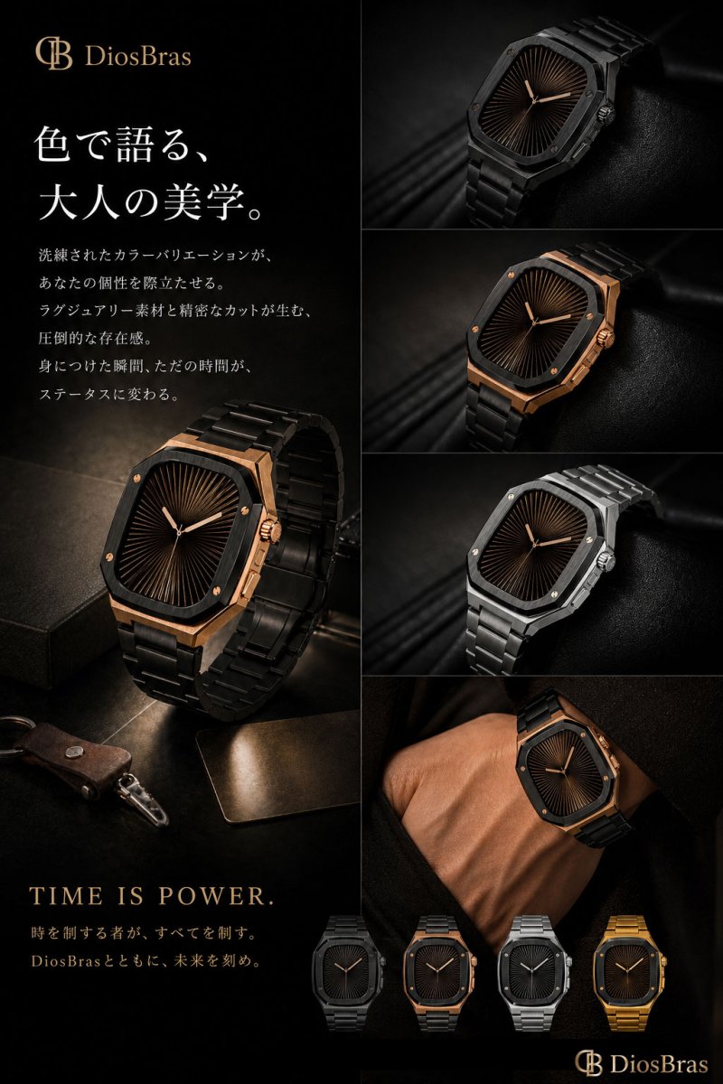 画像2: apple watch アップルウォッチ  バンド ステンレス ケース　カバー 一体型 バンド ラバー 高級ベルト ケースバンド メンズ ベルト ステンレス 44mm 40mm 41mm 45mm 一体型 おしゃれ 腕時計 プレゼント クロコダイル レザーストラップ  Series4/5/6/7/8/9/10/SE (2)