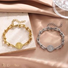 画像5: ステンレス Uリンク　馬蹄 アンカー チェーン ブレスレット コイン マリア  シンプル マリーナ　マリン　ロロマリーナ  ゴールド シルバーメンズ レディース 女性 腕輪 金属アレルギー対応 (5)