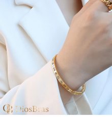 画像3: バングル ステンレス スター ローマ字　アトラス 316L サージカルステンレス プレーン ステンレスブレスレット ステンレスバングル シルバーブレスレット ゴールド シルバー ブラックニッケル   メンズ レディース SILVER925 ステンレススティール シルバーアクセ (3)