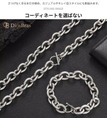 画像7: ステンレス マンテルチェーン アンカー チェーン ブレスレット  シンプル    シルバーメンズ レディース 女性 腕輪 金属アレルギー対応 (7)