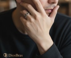 画像8: クロス チェーン 喜平 フリーサイズ リング　シルバー925 シルバーリング  メンズ クロス 十字架 シンプルクロス  スターリングシルバー ゴシック 指輪 ring silver925 銀 シルバーアクセサリー 男性 女性 レディース (8)