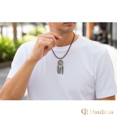 画像6: シルバー925 フェザー トップ　コイン ３連 フェザーネックレス ハンドメイドネックレス インディアンフェイス インディアンジュエリー ネイティブ シルバー925ペンダント フェザー イーグル  パーツ ネックレス メンズ レディース 深堀り仕上げ (6)