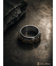 画像4: ステンレス  リング 回転式 スピナー リング クロス　十字架　ゴールド  シルバー 金属アレルギー対応 光沢 ゴールド 金 リング アクセサリー メンズ レディース (4)