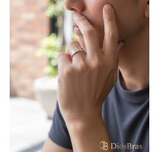 画像2: ステンレス  リング  エッジライン リング シルバー 金属アレルギー対応 光沢 リング アクセサリー メンズ レディース (2)