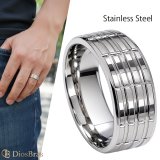 ステンレス  リング  エッジライン リング シルバー 金属アレルギー対応 光沢 リング アクセサリー メンズ レディース