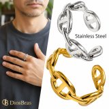ステンレス  リング  アンカー チェーン マリーン　マリーナ リング シルバー 金属アレルギー対応 光沢 リング アクセサリー メンズ レディース