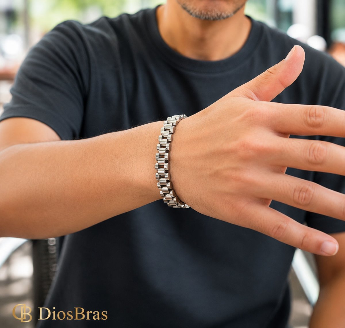 画像4: ステンレス チェーンブレスレット　ウォッチリンクブレス アンカー チェーン ブレスレット シンプル　シルバーメンズ レディース 女性 腕輪 金属アレルギー対応 (4)