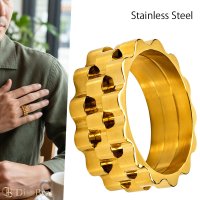 ステンレス  リング   ゴールド シルバー 金属アレルギー対応 光沢 リング アクセサリー メンズ レディース