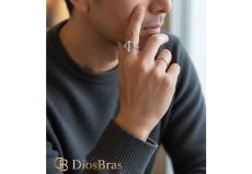 画像3: シルバーリング  リング Tバー 喜平　アンカーマリーナ　マリン チェーン　ステンレス　ステンレススチール　アンカー リング  シルバーアクセサリー メンズ 指輪 フリーサイズ メール便なら送料無料 (3)
