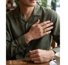 画像4: ステンレス  リング   ゴールド シルバー 金属アレルギー対応 光沢 リング アクセサリー メンズ レディース (4)