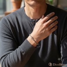 画像9: ステンレス 馬蹄 シルバー925 フック デザインチェーン チェーン ブレスレット シンプル    シルバーメンズ レディース 女性 腕輪 金属アレルギー対応 (9)