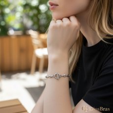 画像8: ステンレス 馬蹄 シルバー925 フック デザインチェーン チェーン ブレスレット シンプル    シルバーメンズ レディース 女性 腕輪 金属アレルギー対応 (8)
