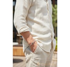 画像2: 薔薇　ローズ　ブレスレット ダブルクリップ シルバー925 ステンレス 馬蹄 シルバー925 フック デザインチェーン シルクリンク チェーン ブレスレット (2)