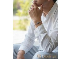 画像3: 薔薇 ローズ ブレスレット ダブルクリック ステンレス チェーン ブレスレット   シンプル マリーナ　 シルバーメンズ レディース 女性 腕輪 金属アレルギー対応 (3)