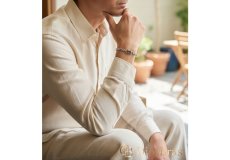 画像5: 薔薇　ローズ　ブレスレット ダブルクリップ シルバー925 ステンレス 馬蹄 シルバー925 フック デザインチェーン シルクリンク チェーン ブレスレット (5)