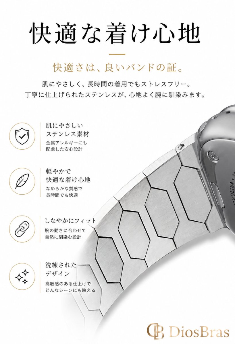 画像5: アップルウォッチ バンド  ベルト apple watch ステンレス バンド 49mm 44mm/45mm/46ｍｍ ULTRA ウルトラ バンド ベルト  高級  バタフライバックル ブラック オレンジ メンズ  スポーツ   6 /7/8/9/10/11/ULTRA/SE ステンレススチール (5)