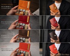 画像9: コインケース スライド式 小銭入れ カード入れ付き パスケース レザー 本革 牛革 スキミング防止 財布 二つ折り財布 ブランド 大容量 ミニ財布 磁気 薄型 スリム RFID カードホルダー コンパクト メンズ レディース キャッシュレス ミニマリスト イタリアンレザー (9)