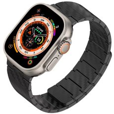 画像9: アップルウォッチ　カーボンファイバー バンド  カーボン ベルト apple watch ステンレス バンド 49mm 44mm/45mm/46ｍｍ ULTRA ウルトラ バンド ベルト  高級  マグネットバンド ブラック メンズ  スポーツ   6 /7/8/9/10/11/ULTRA/SE ステンレススチール (9)