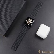 画像7: アップルウォッチ　カーボンファイバー バンド  カーボン ベルト apple watch ステンレス バンド 49mm 44mm/45mm/46ｍｍ ULTRA ウルトラ バンド ベルト  高級  マグネットバンド ブラック メンズ  スポーツ   6 /7/8/9/10/11/ULTRA/SE ステンレススチール (7)