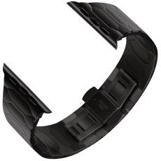 画像12: アップルウォッチ バンド  ベルト apple watch ステンレス バンド 49mm 44mm/45mm/46ｍｍ ULTRA ウルトラ バンド ベルト  高級  バタフライバックル ブラック オレンジ メンズ  スポーツ   6 /7/8/9/10/11/ULTRA/SE ステンレススチール (12)