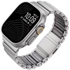 画像9: アップルウォッチ バンド  ベルト apple watch ステンレス バンド 49mm 44mm/45mm/46ｍｍ ULTRA ウルトラ バンド ベルト ラバーバンド 高級  RUBBER おしゃれ マグネットバックル バタフライバックル ブラック オレンジ メンズ  スポーツ　シリコン   6 /7/8/ULTRA/SE (9)