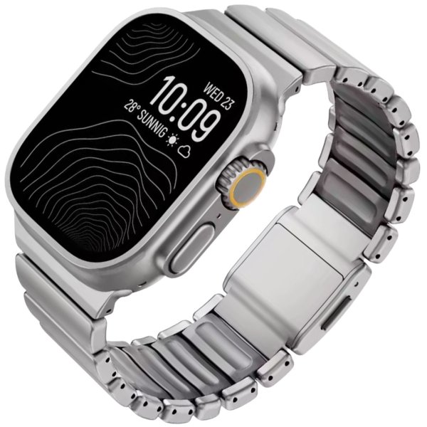 画像9: アップルウォッチ バンド  ベルト apple watch ステンレス バンド 49mm 44mm/45mm/46ｍｍ ULTRA ウルトラ バンド ベルト ラバーバンド 高級  RUBBER おしゃれ マグネットバックル バタフライバックル ブラック オレンジ メンズ  スポーツ　シリコン   6 /7/8/ULTRA/SE