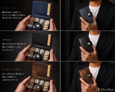 画像7: コインケース スライド式 小銭入れ カード入れ付き パスケース レザー 本革 牛革 スキミング防止 財布 二つ折り財布 ブランド 大容量 ミニ財布 磁気 薄型 スリム RFID カードホルダー コンパクト メンズ レディース キャッシュレス ミニマリスト イタリアンレザー (7)
