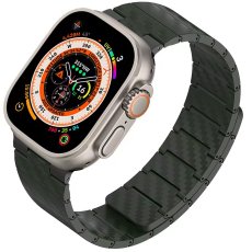 画像10: アップルウォッチ　カーボンファイバー バンド  カーボン ベルト apple watch ステンレス バンド 49mm 44mm/45mm/46ｍｍ ULTRA ウルトラ バンド ベルト  高級  マグネットバンド ブラック メンズ  スポーツ   6 /7/8/9/10/11/ULTRA/SE ステンレススチール (10)