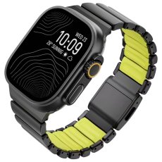 画像13: アップルウォッチ バンド  ベルト apple watch ステンレス バンド 49mm 44mm/45mm/46ｍｍ ULTRA ウルトラ バンド ベルト ラバーバンド 高級  RUBBER おしゃれ マグネットバックル バタフライバックル ブラック オレンジ メンズ  スポーツ　シリコン   6 /7/8/ULTRA/SE (13)