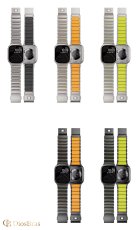 画像4: アップルウォッチ バンド  ベルト apple watch ステンレス バンド 49mm 44mm/45mm/46ｍｍ ULTRA ウルトラ バンド ベルト ラバーバンド 高級  RUBBER おしゃれ マグネットバックル バタフライバックル ブラック オレンジ メンズ  スポーツ　シリコン   6 /7/8/ULTRA/SE (4)