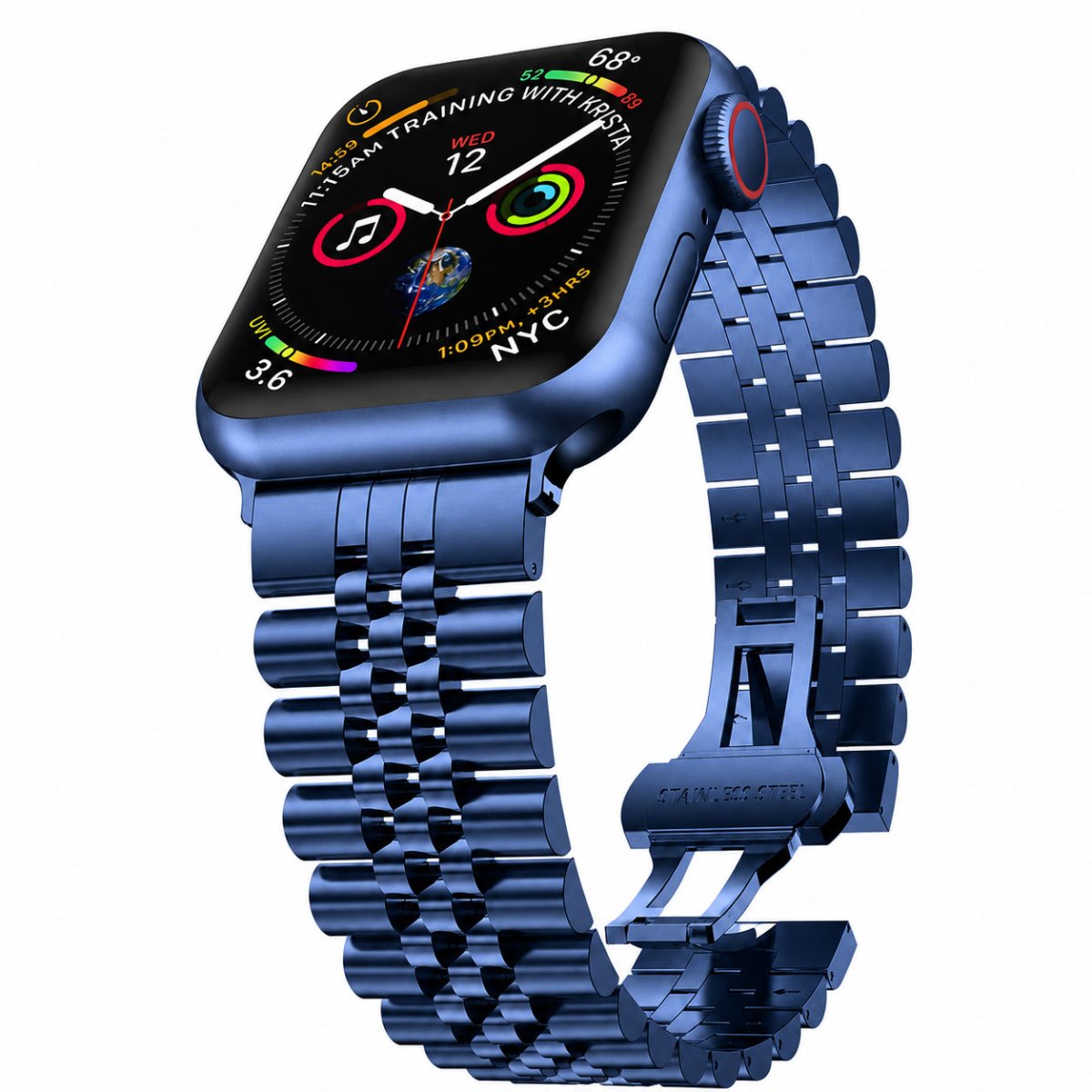 画像13: アップルウォッチ バンド  ベルト apple watch ステンレス バンド 49mm 44mm/45mm/46ｍｍ ULTRA ウルトラ バンド ベルト  高級  バタフライバックル ブラック オレンジ メンズ  スポーツ   6 /7/8/9/10/11/ULTRA/SE ステンレススチール (13)