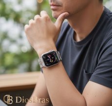 画像3: アップルウォッチ バンド  ベルト apple watch ステンレス バンド 49mm 44mm/45mm/46ｍｍ ULTRA ウルトラ バンド ベルト  高級  バタフライバックル ブラック オレンジ メンズ  スポーツ   6 /7/8/9/10/11/ULTRA/SE ステンレススチール (3)