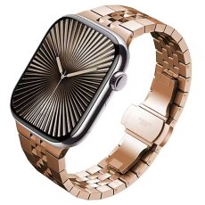 画像13: アップルウォッチ バンド  ベルト apple watch ステンレス バンド 49mm 44mm/45mm/46ｍｍ ULTRA ウルトラ バンド ベルト  高級  バタフライバックル ブラック オレンジ メンズ  スポーツ   6 /7/8/9/10/11/ULTRA/SE ステンレススチール (13)