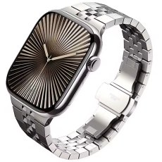 画像16: アップルウォッチ バンド  ベルト apple watch ステンレス バンド 49mm 44mm/45mm/46ｍｍ ULTRA ウルトラ バンド ベルト  高級  バタフライバックル ブラック オレンジ メンズ  スポーツ   6 /7/8/9/10/11/ULTRA/SE ステンレススチール (16)
