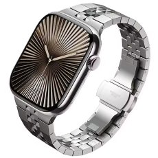画像11: アップルウォッチ バンド  ベルト apple watch ステンレス バンド 49mm 44mm/45mm/46ｍｍ ULTRA ウルトラ バンド ベルト  高級  バタフライバックル ブラック オレンジ メンズ  スポーツ   6 /7/8/9/10/11/ULTRA/SE ステンレススチール (11)