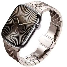 画像15: アップルウォッチ バンド  ベルト apple watch ステンレス バンド 49mm 44mm/45mm/46ｍｍ ULTRA ウルトラ バンド ベルト  高級  バタフライバックル ブラック オレンジ メンズ  スポーツ   6 /7/8/9/10/11/ULTRA/SE ステンレススチール (15)