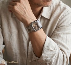 画像5: アップルウォッチ バンド  ベルト apple watch ステンレス バンド 49mm 44mm/45mm/46ｍｍ ULTRA ウルトラ バンド ベルト  高級  バタフライバックル ブラック オレンジ メンズ  スポーツ   6 /7/8/9/10/11/ULTRA/SE ステンレススチール (5)