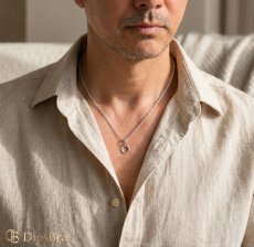 画像5: リング ペンダント サークル  ねじり ツイスト トップ リング ペンダント トップのみ サークル  シルバーネックレス トップ メンズ  　シルバーペンダント  クリスマス プレゼント 43cmチェーン (5)