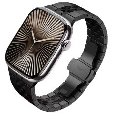 画像14: アップルウォッチ バンド  ベルト apple watch ステンレス バンド 49mm 44mm/45mm/46ｍｍ ULTRA ウルトラ バンド ベルト  高級  バタフライバックル ブラック オレンジ メンズ  スポーツ   6 /7/8/9/10/11/ULTRA/SE ステンレススチール (14)