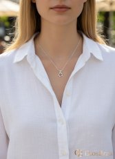 画像2: リング ペンダント サークル  ねじり ツイスト トップ リング ペンダント トップのみ サークル  シルバーネックレス トップ メンズ  　シルバーペンダント  クリスマス プレゼント 43cmチェーン (2)