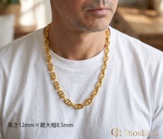 画像17: ステンレス サージカルステンレス マリーン マリーナ アンカー シルバーチェーン シルバー ゴールド　マンテル Tバー　カニカン　ねじり チェーン 40/45/50/55/60/70cm ネックレス チェーン  鎖 首飾り ギフト  チェーン シルバーネックレスチェーン あずきチェーン (17)