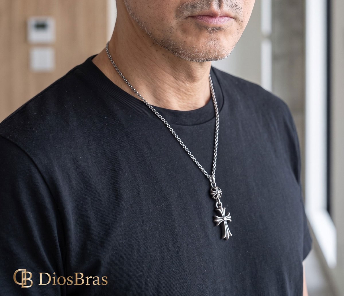 画像6: クロス ペンダント トップ ２連クロス クロスボール ペンダント トップ　 シルバー９２５ ネックレス トップ メンズ ロザリオ [シルバーペンダント  十字架 クリスマス プレゼント (6)