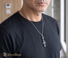 画像6: クロス ペンダント トップ ２連クロス クロスボール ペンダント トップ　 シルバー９２５ ネックレス トップ メンズ ロザリオ [シルバーペンダント  十字架 クリスマス プレゼント (6)