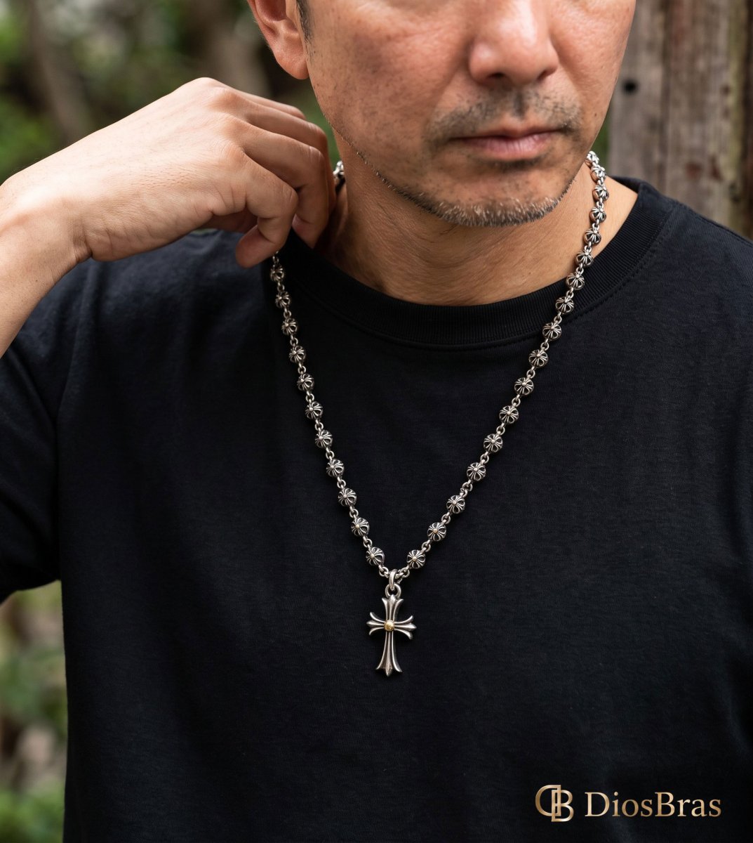 画像4: クロス ペンダント トップ クロス クロスボールチェーン ペンダント トップ　 シルバー９２５ ネックレス トップ メンズ ロザリオ [シルバーペンダント  十字架 クリスマス プレゼント (4)